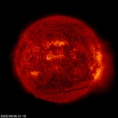 Click for time-lapse image of the sun